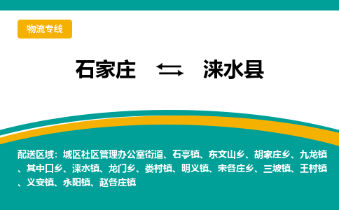 石家庄到涞水县物流专线省市县+乡镇-闪+送专业运送|优质物流