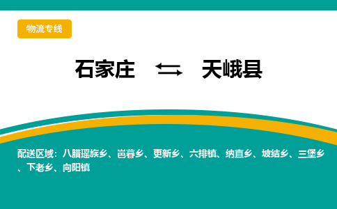 石家庄到天峨县物流专线省市县+乡镇-闪+送专业运送|优质物流